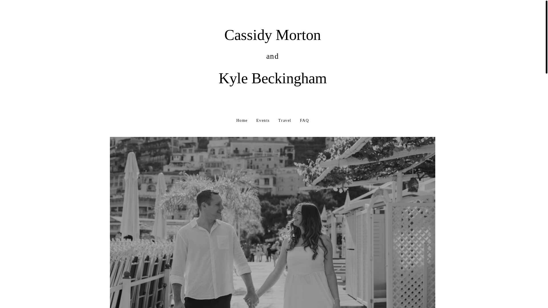 website screenshot of https://beckinghamwedding.com/
