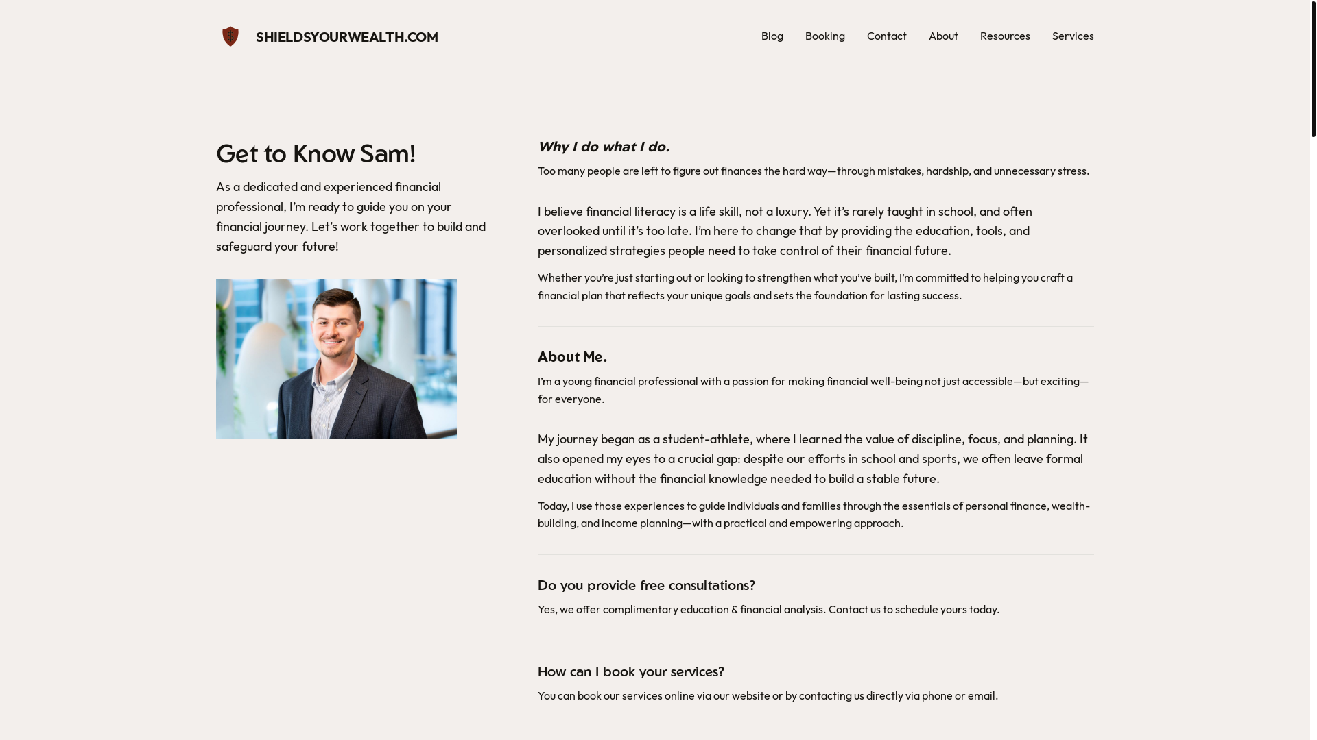 website screenshot of https://shieldsyourwealth.com/