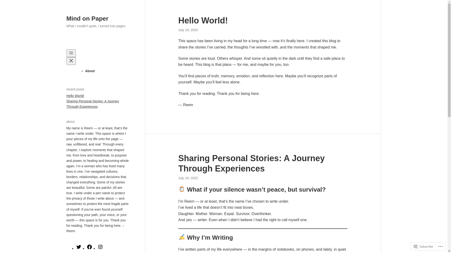 website screenshot of https://reemonpaper.blog/