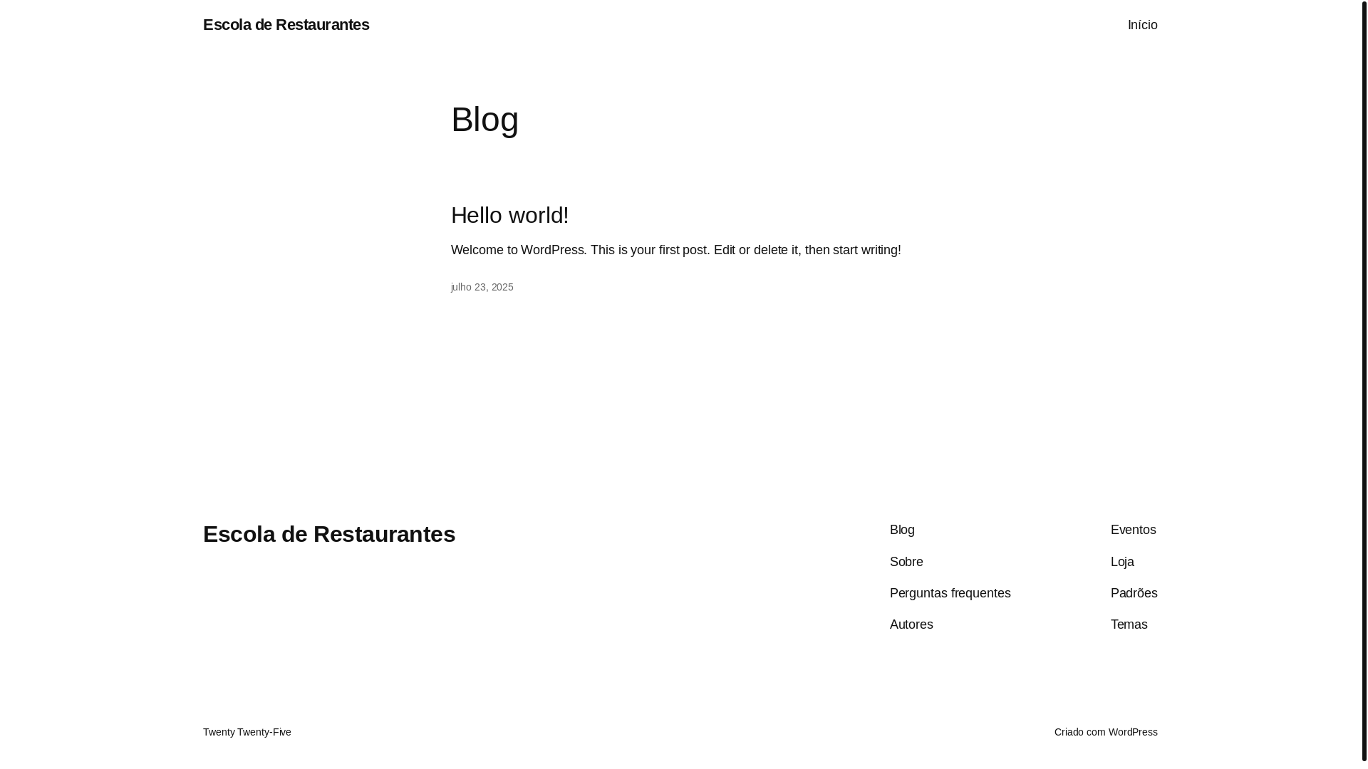 website screenshot of https://escoladerestaurantes.com.br/