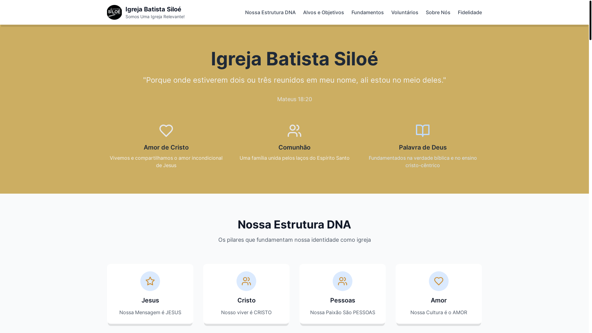 website screenshot of https://igrejabatistasiloe.org.br/