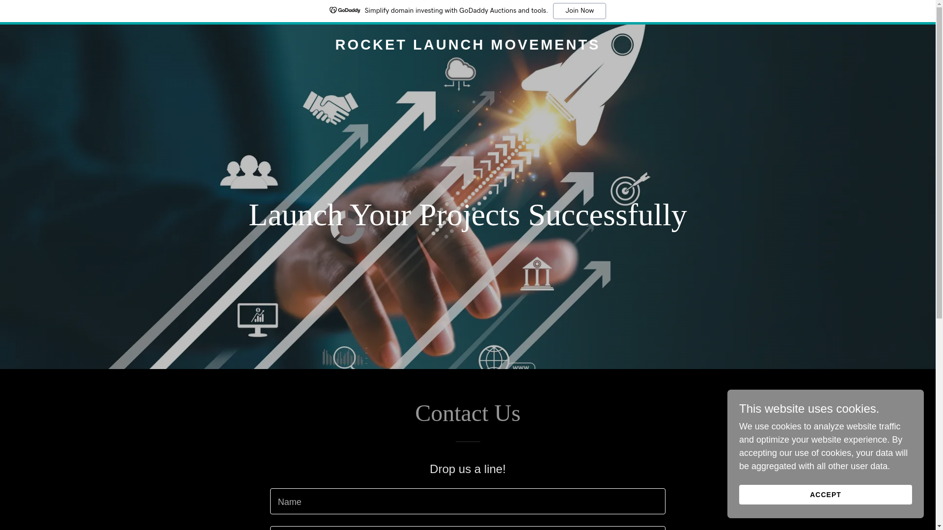 website screenshot of https://rocketlaunchmovements.com/