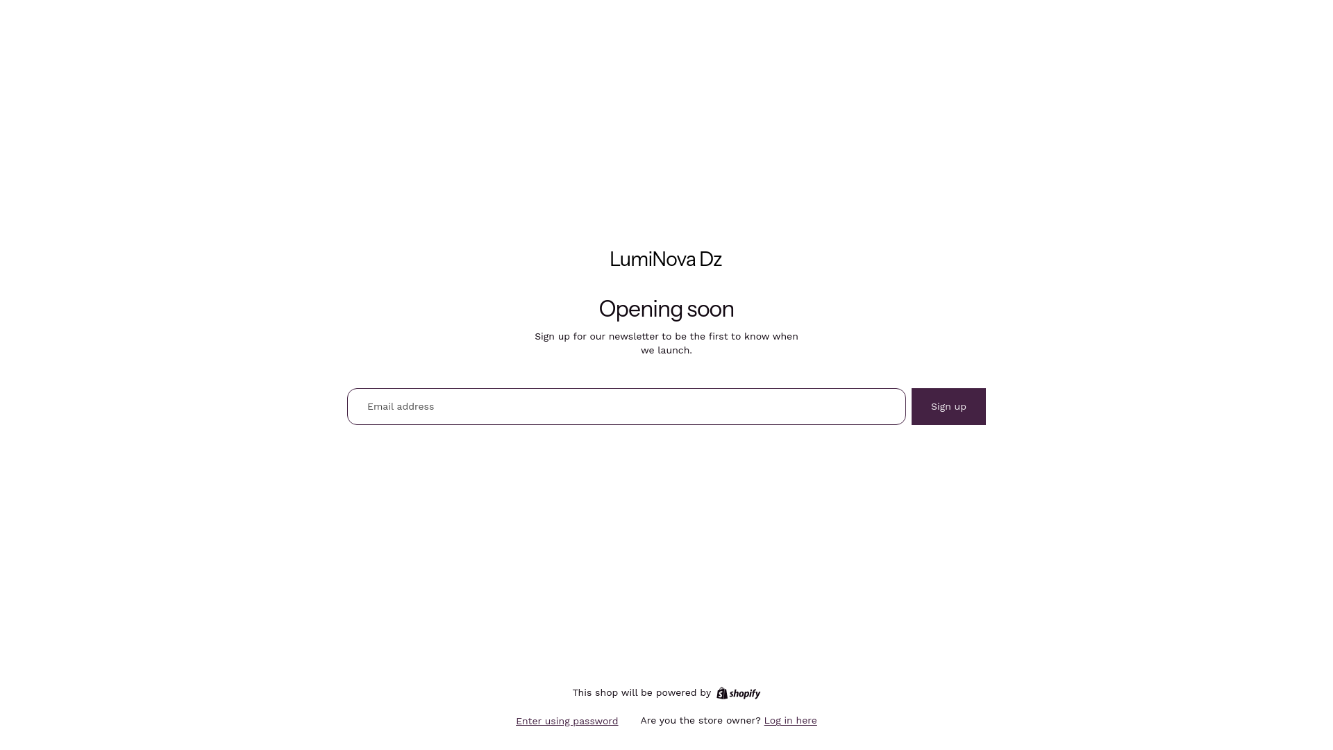 website screenshot of https://luminovaa.space/