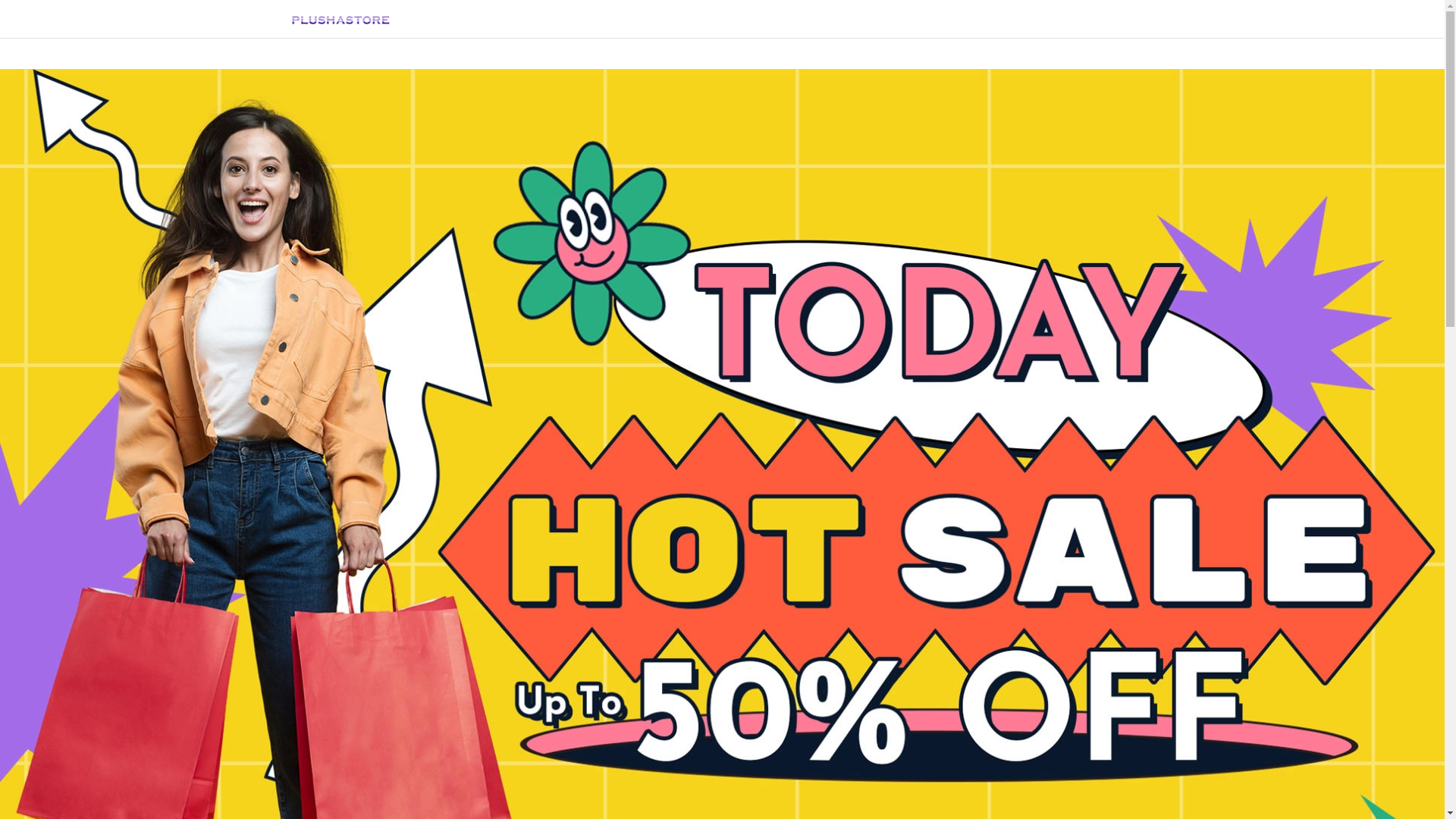 website screenshot of https://plushastore.com/