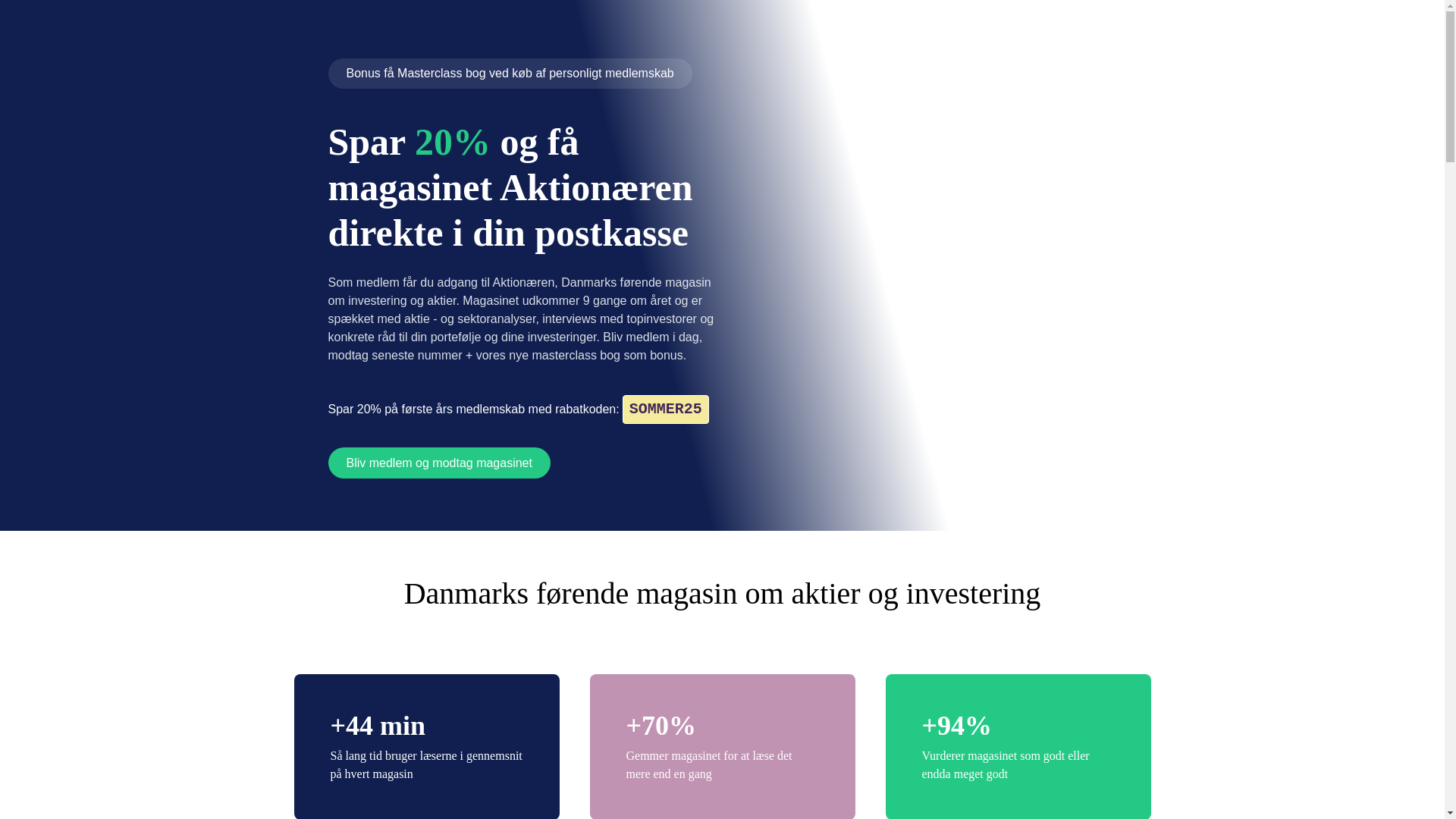 website screenshot of https://magasin-landing-page.pages.dev/