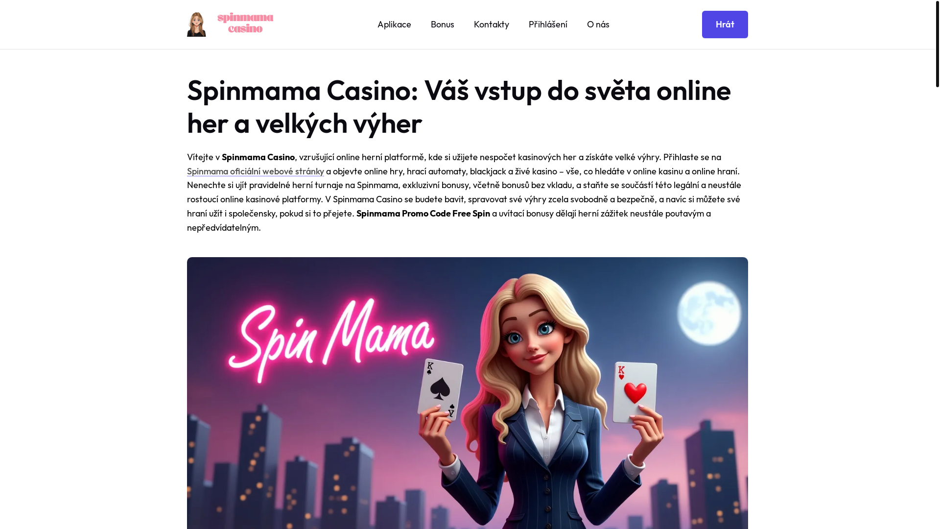 website screenshot of https://spinmamacasino-co-cz.pages.dev/