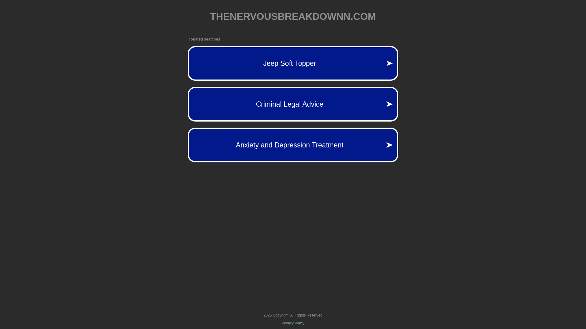 website screenshot of https://thenervousbreakdownn.com/