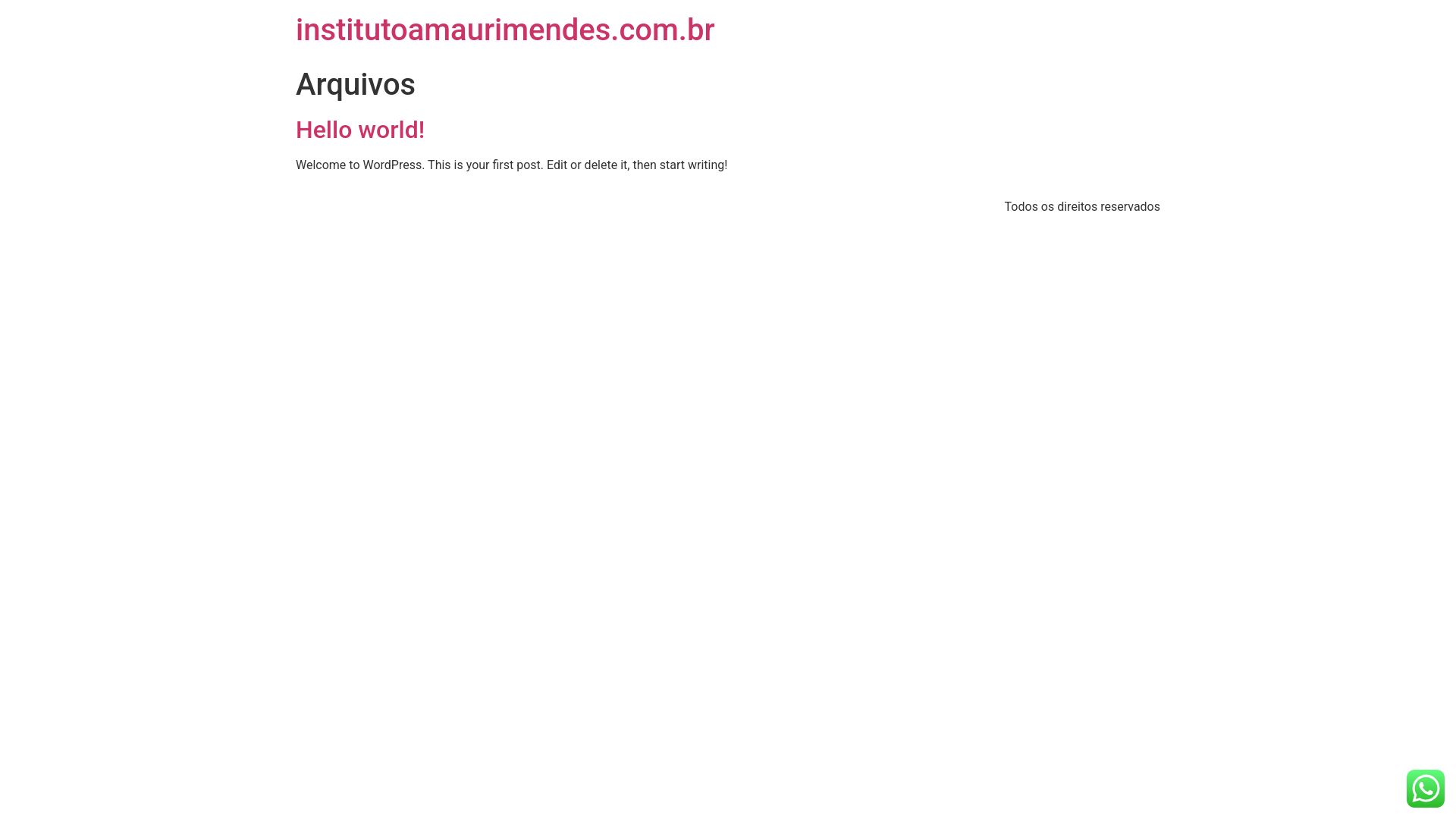 website screenshot of https://institutoamaurimendes.com.br/