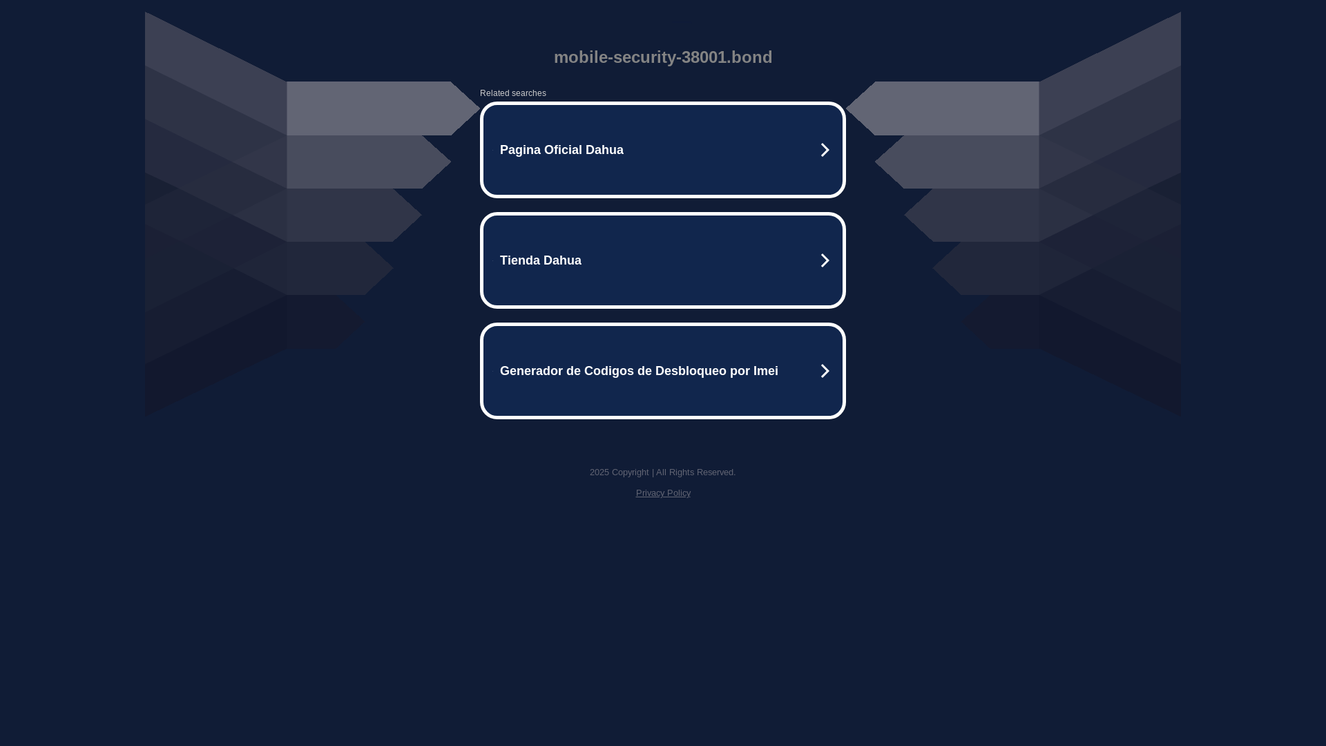 website screenshot of https://mobile-security-38001.bond/