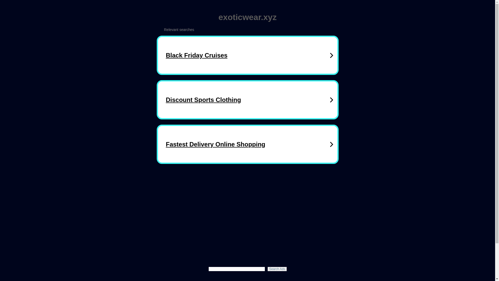 website screenshot of https://exoticwear.xyz/