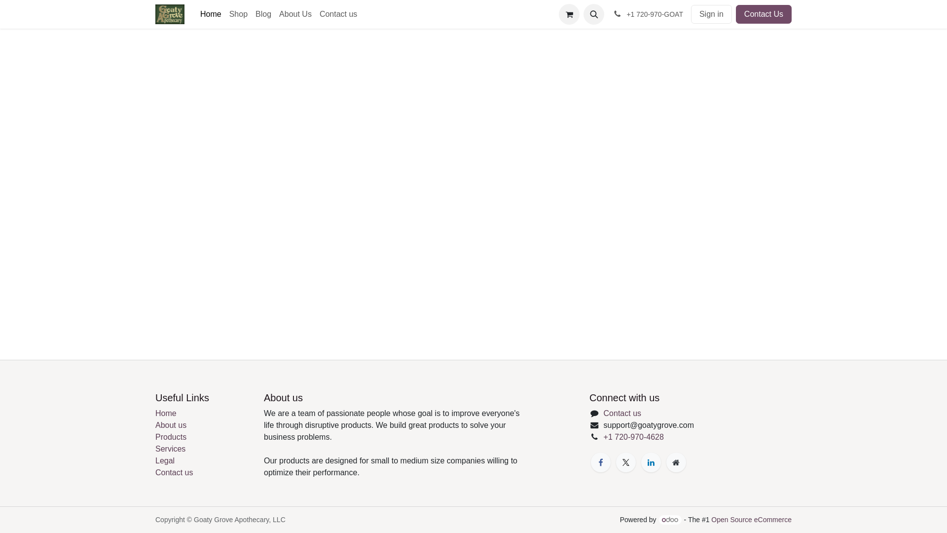 website screenshot of https://goatygrove.com/