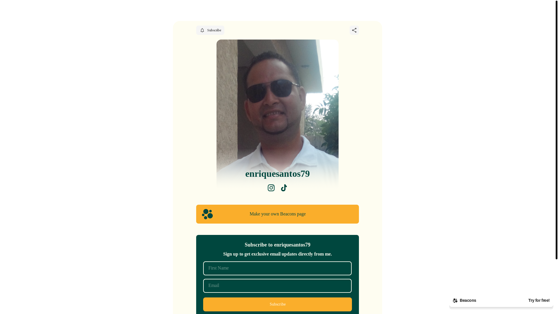 website screenshot of https://enriquesantos79.com/