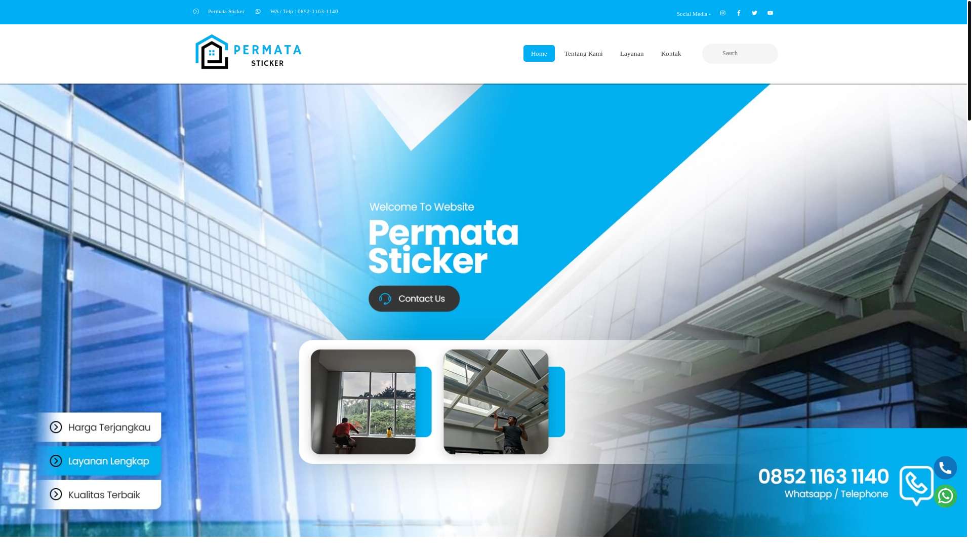 website screenshot of https://permatasticker.com/