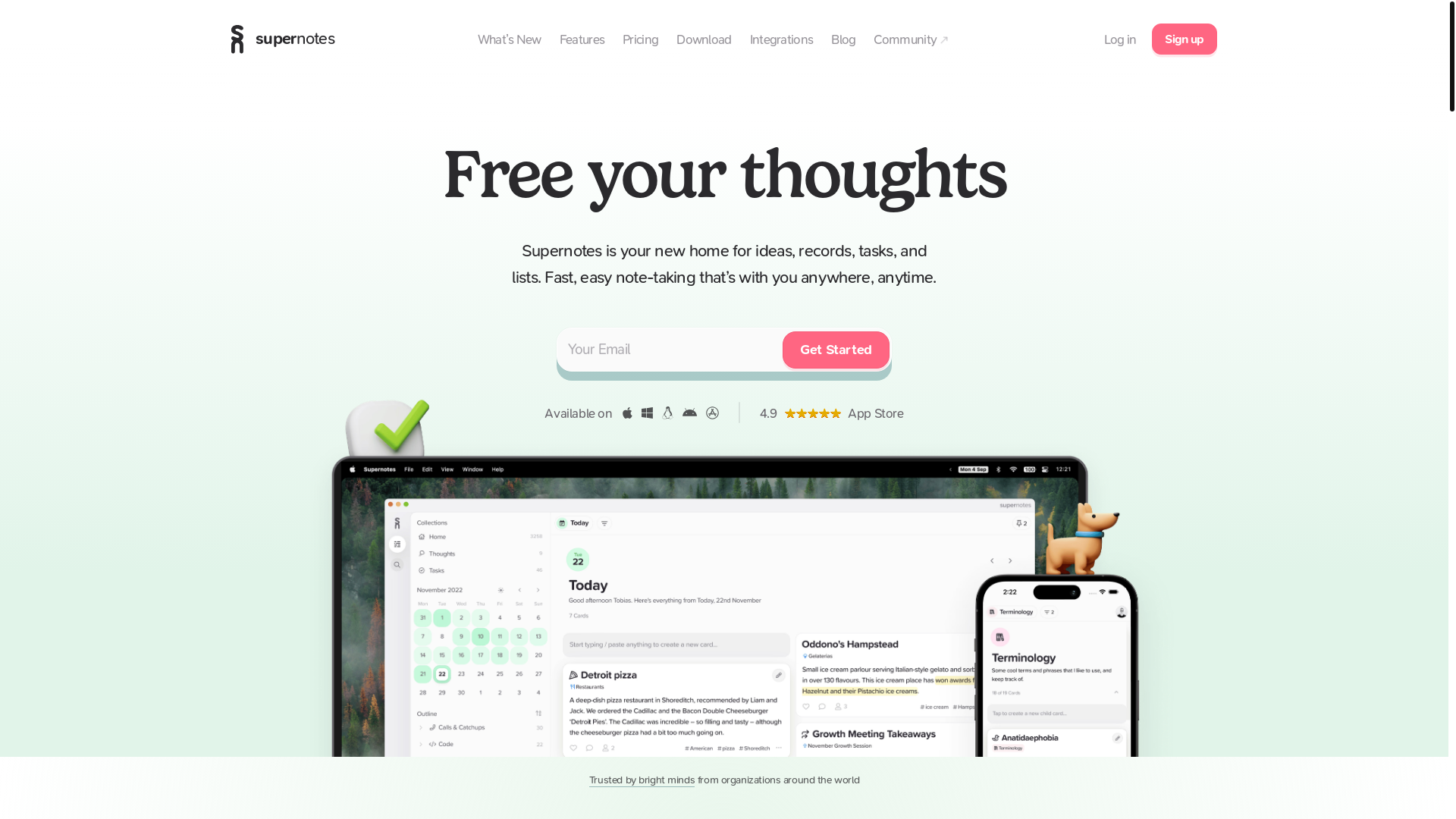 website screenshot of https://supernotes-gatsby.pages.dev/