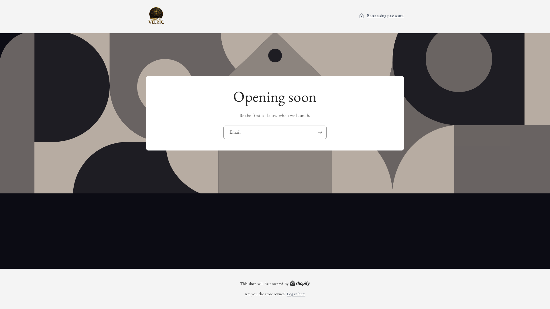 website screenshot of https://vaultofvelric.com/