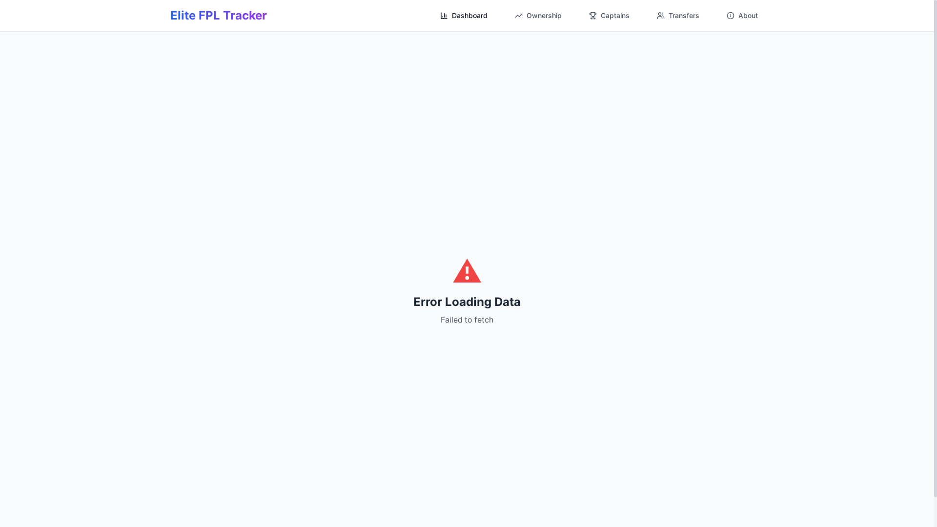 website screenshot of https://fpl-elite-tracker.pages.dev/