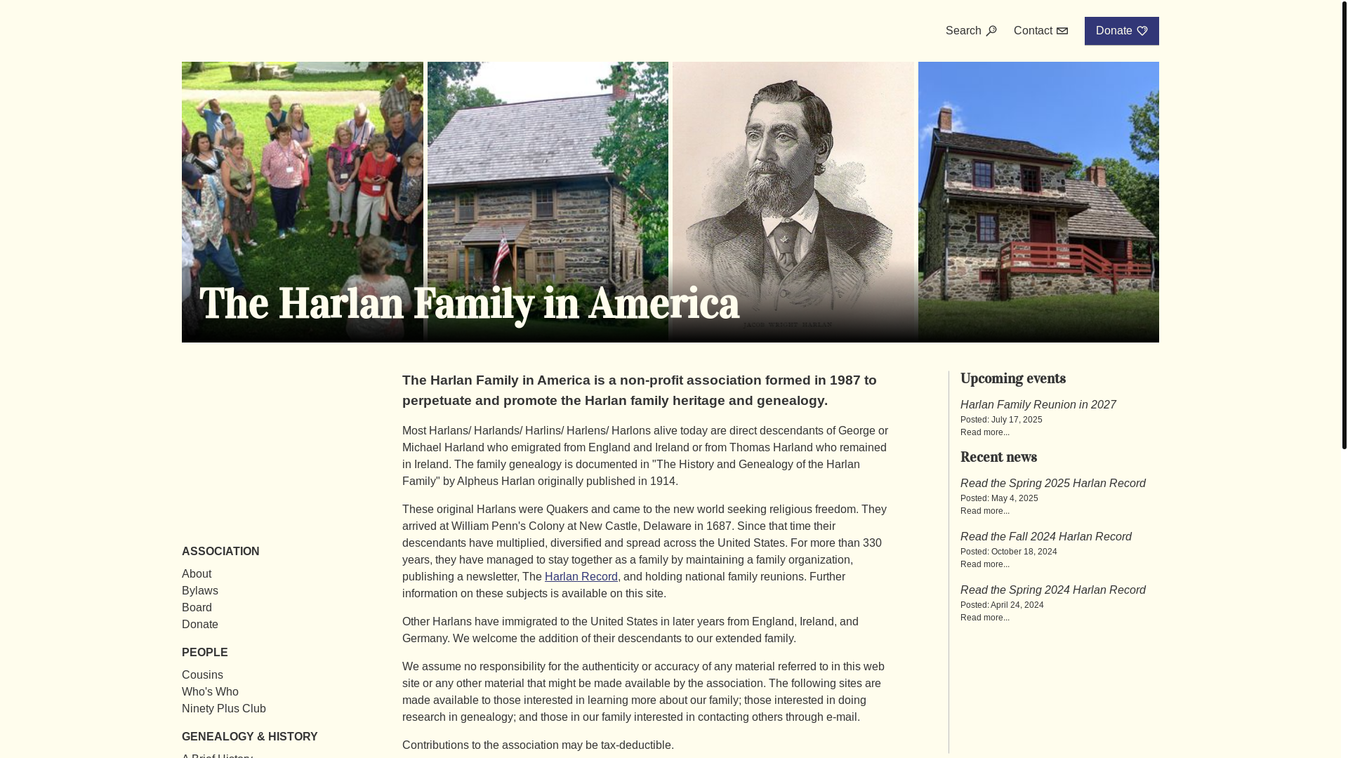website screenshot of https://harlanfamily.pages.dev/