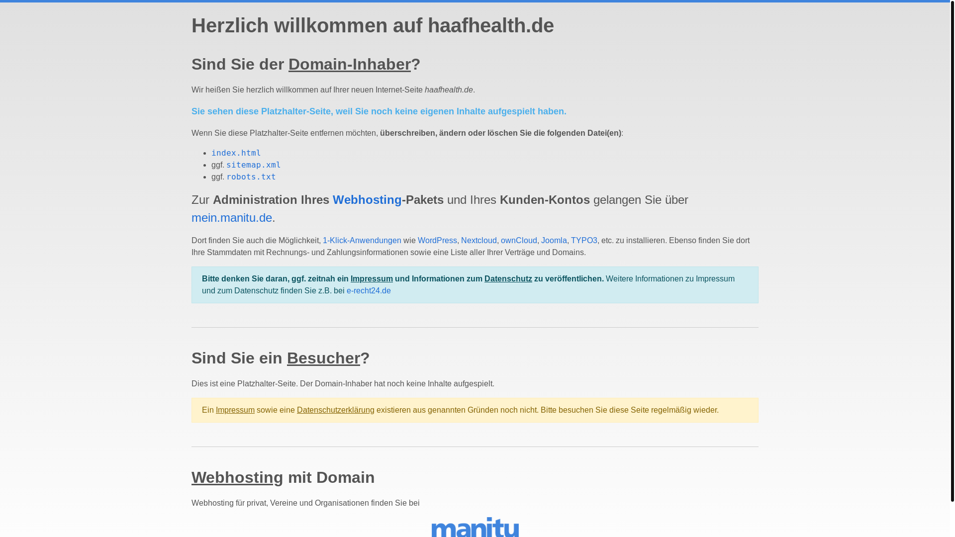 website screenshot of https://haafhealth.de/