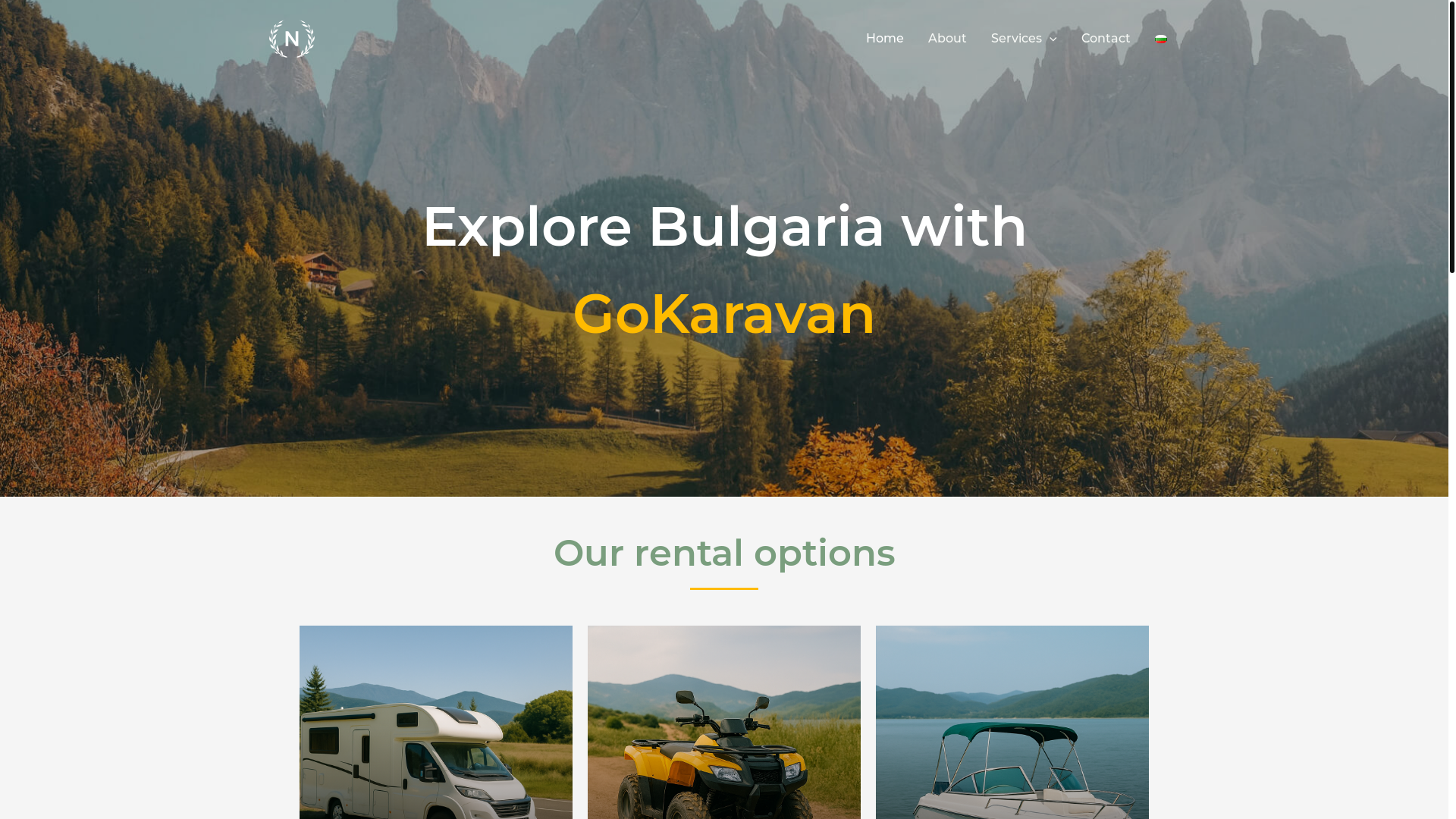website screenshot of https://gokaravan.org/