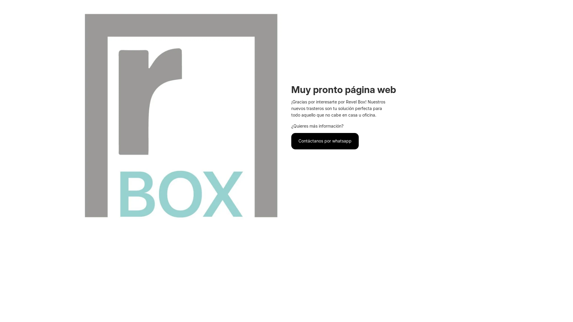 website screenshot of https://revelbox.es/