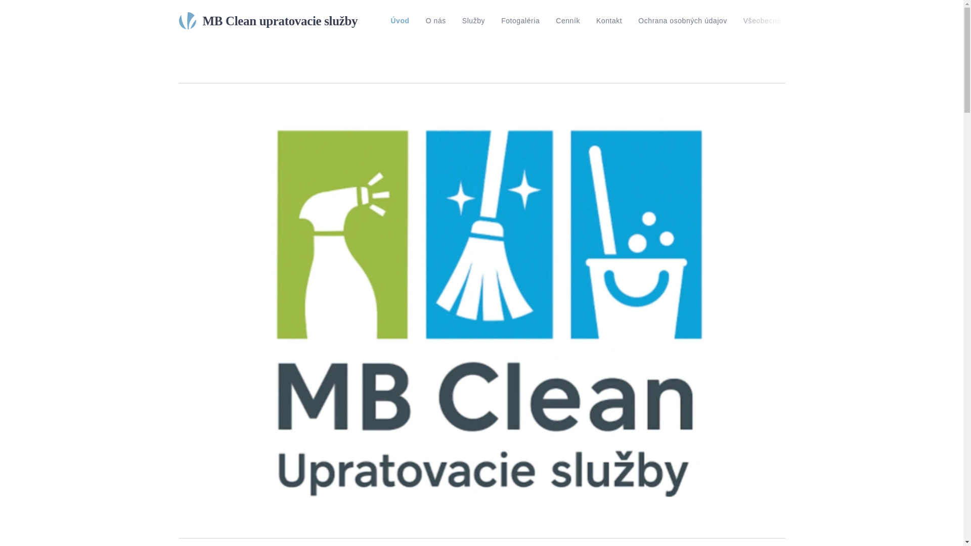 website screenshot of https://mbcleanupratovaciesluzby.sk/