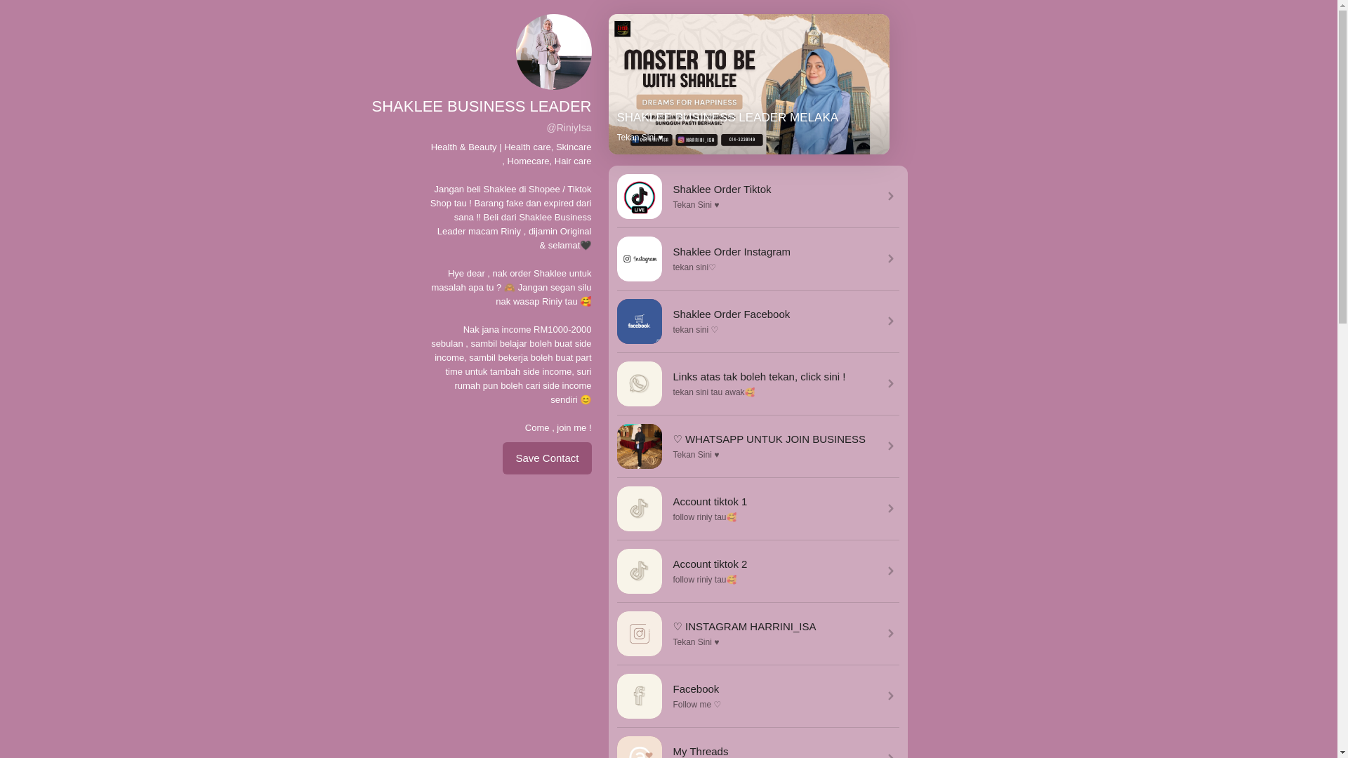 website screenshot of https://aboutme.style/RiniyIsa
