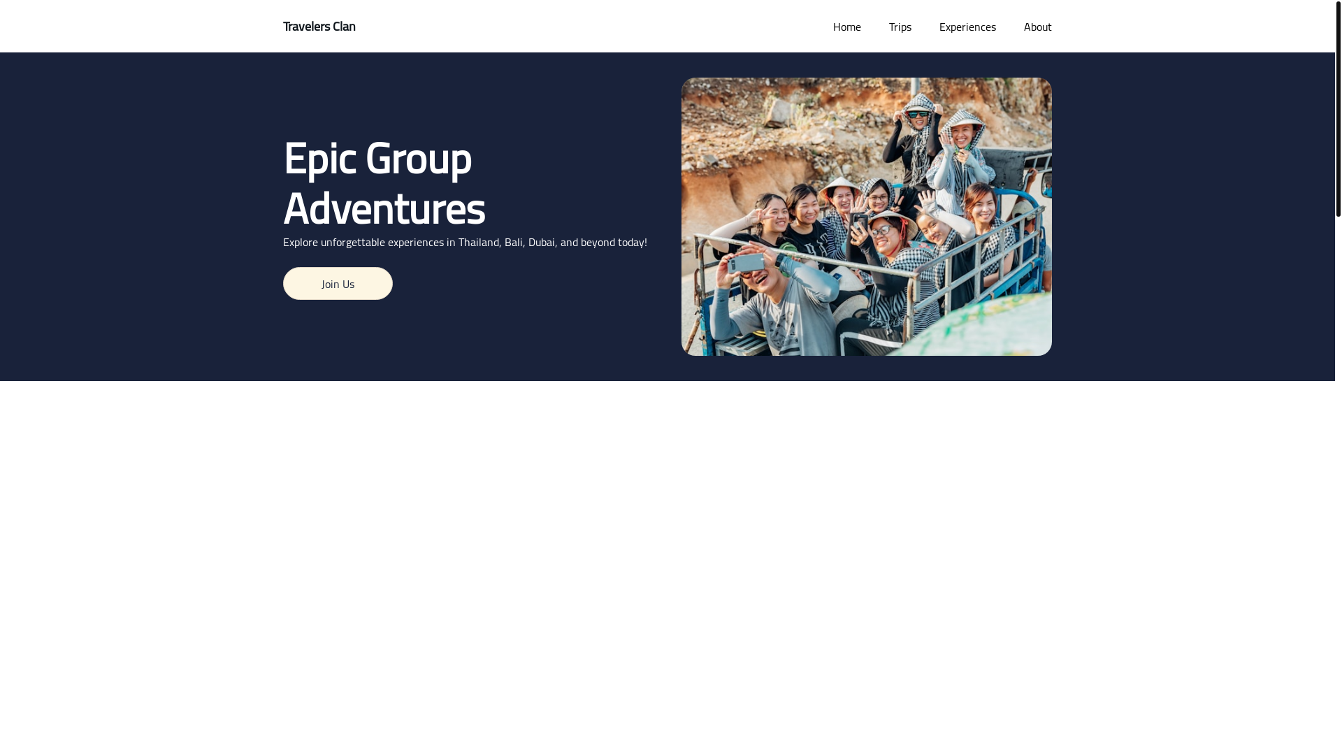website screenshot of https://travelersclan.in/