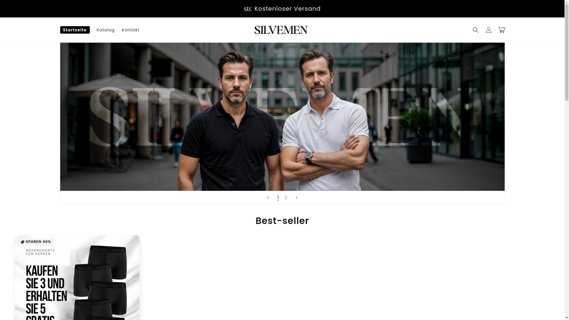 website screenshot of https://silvemen.com/