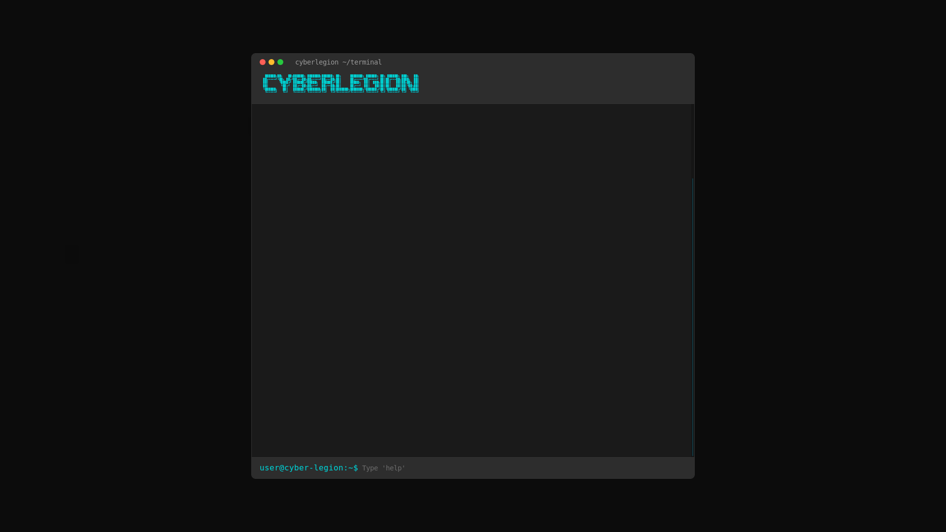 website screenshot of https://cyberlegeon.pages.dev/