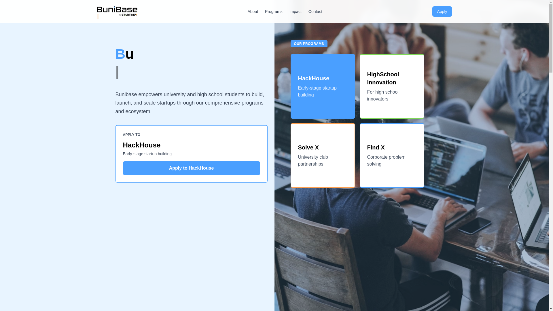 website screenshot of https://bunibase-co2de.sevalla.app
