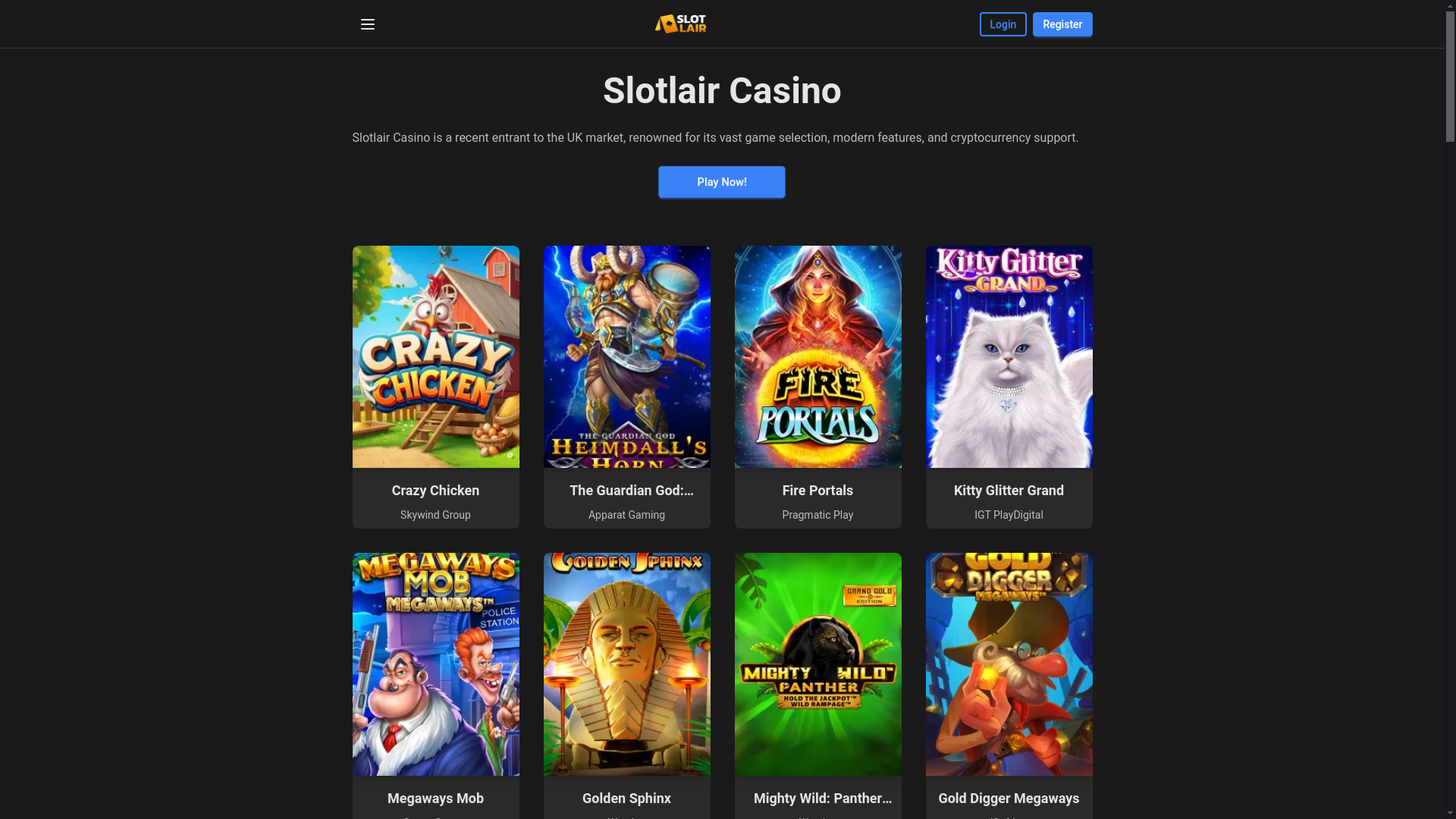 website screenshot of https://slotlair777-com.pages.dev/