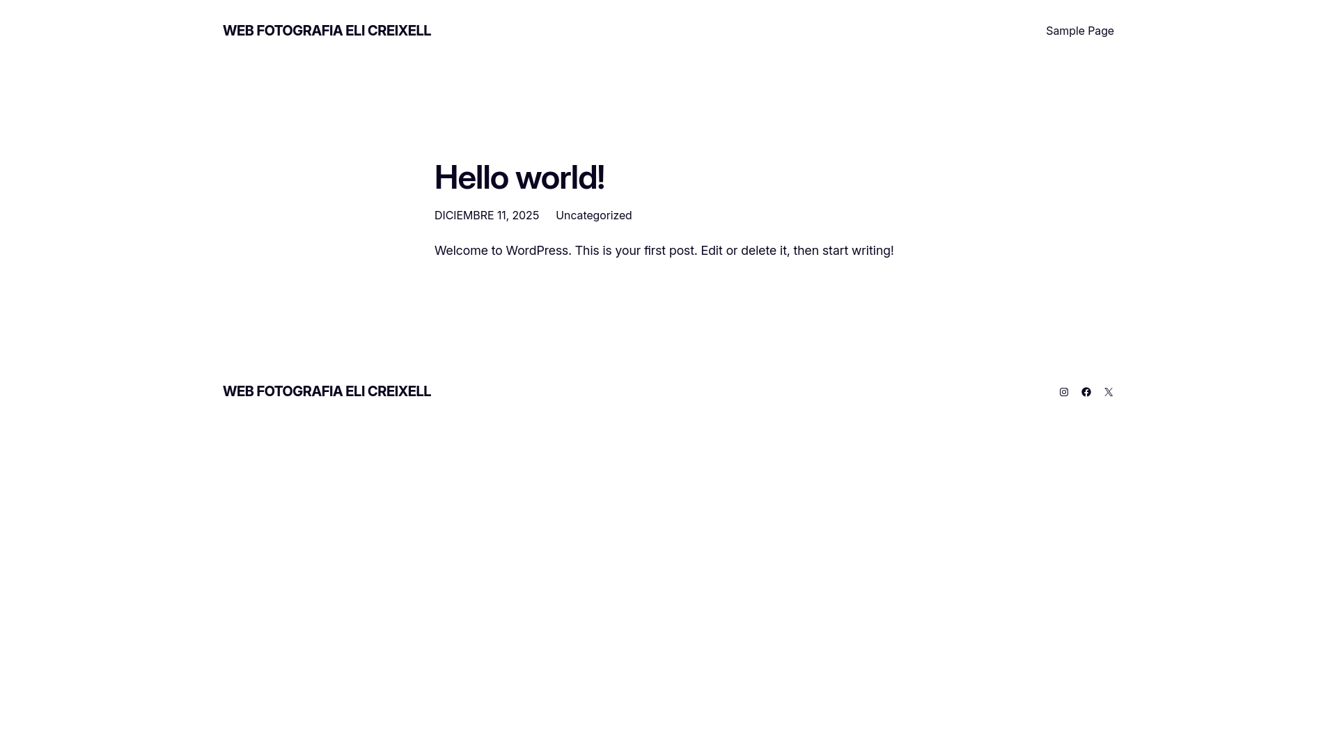 website screenshot of https://elicreixell.com/