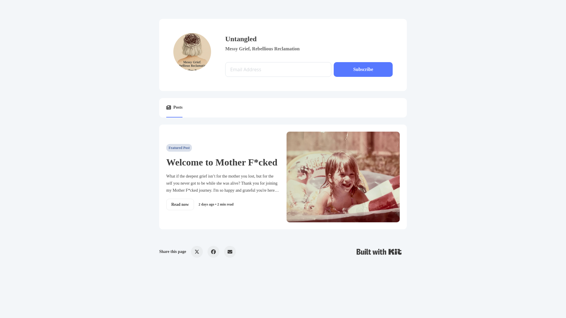 website screenshot of https://untangled-daughter.com/