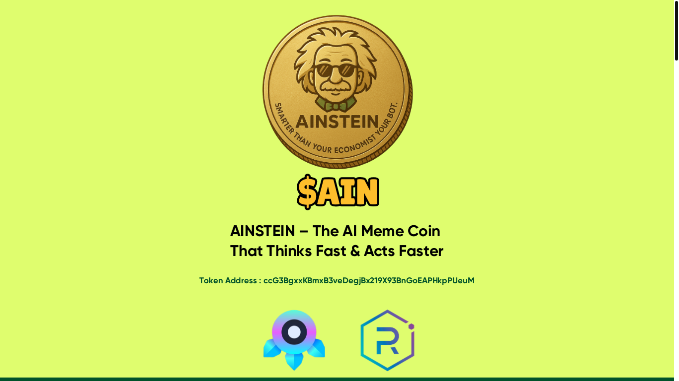 website screenshot of https://aincrypto.com/
