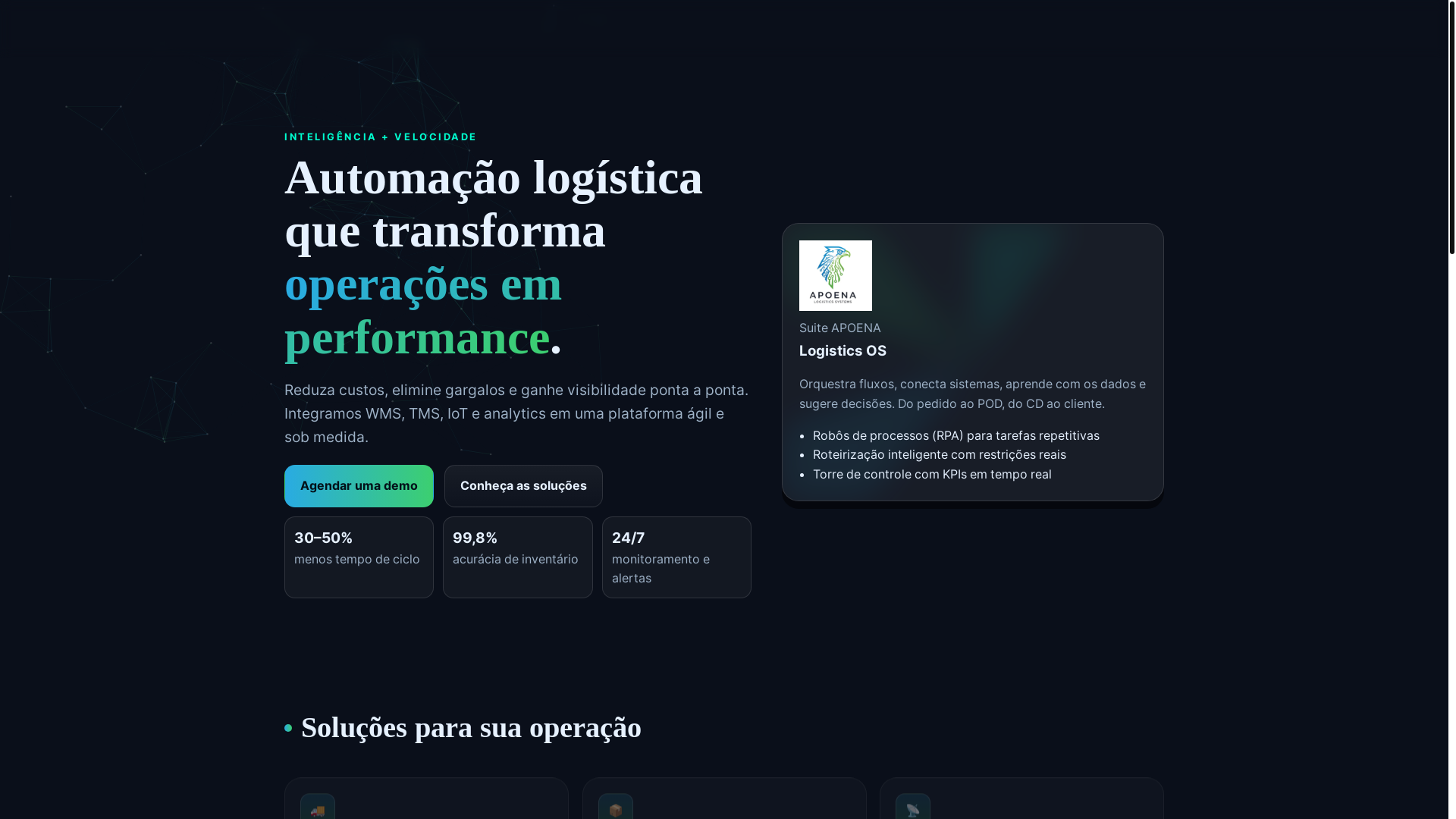 website screenshot of https://apoenasistemas.com.br/