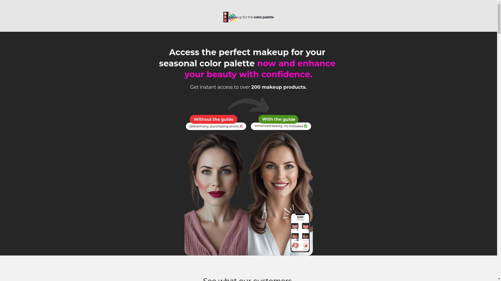 website screenshot of https://makeupcolorpalette.shop/