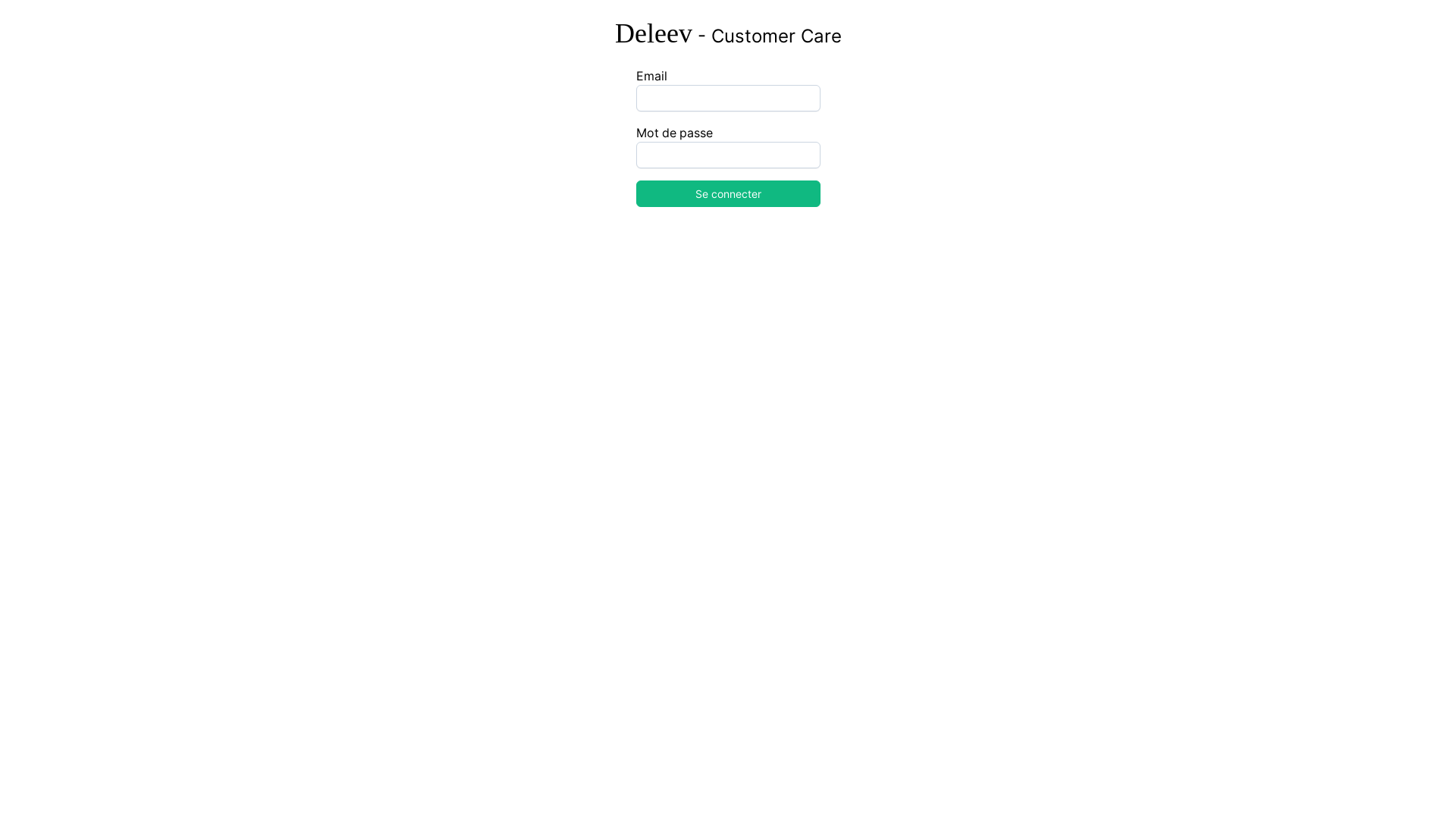 website screenshot of https://deleev-customer-care.pages.dev/