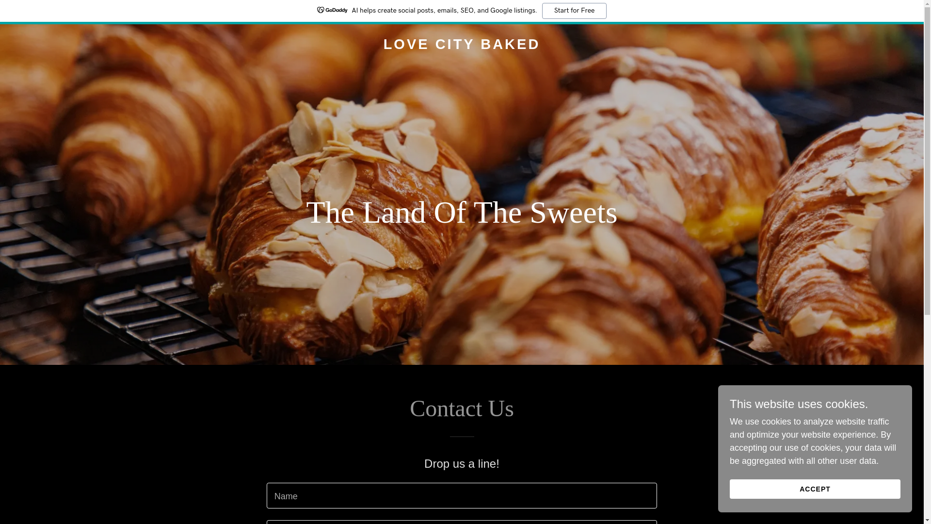 website screenshot of https://lovecitybaked.com/
