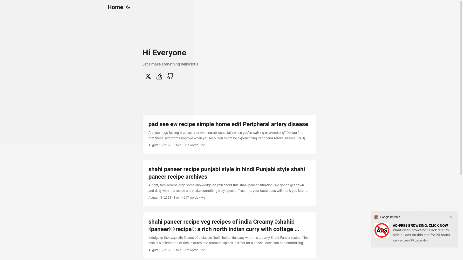 website screenshot of https://easyrecipes-d79.pages.dev/