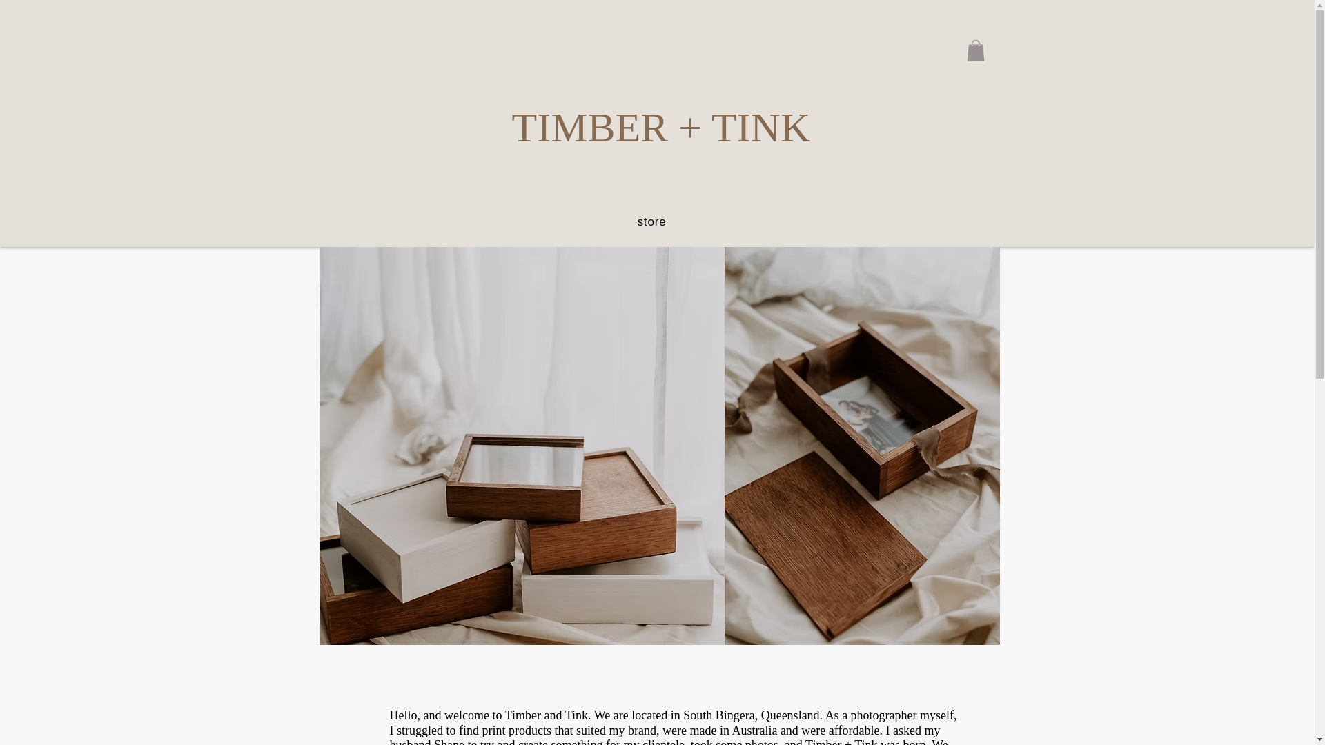 website screenshot of https://timberandtink.com/