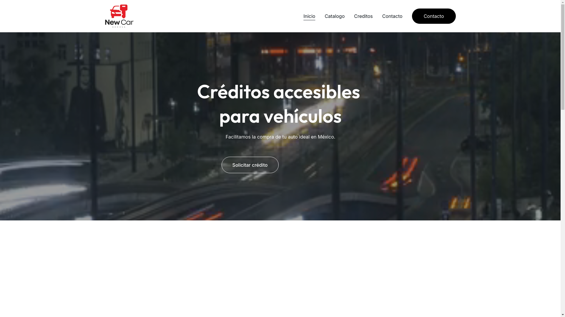 website screenshot of https://newcaraccess.com.mx/