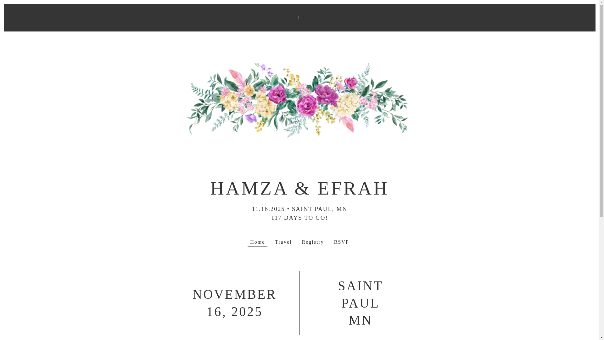 website screenshot of https://hamzawedsefrah.com/