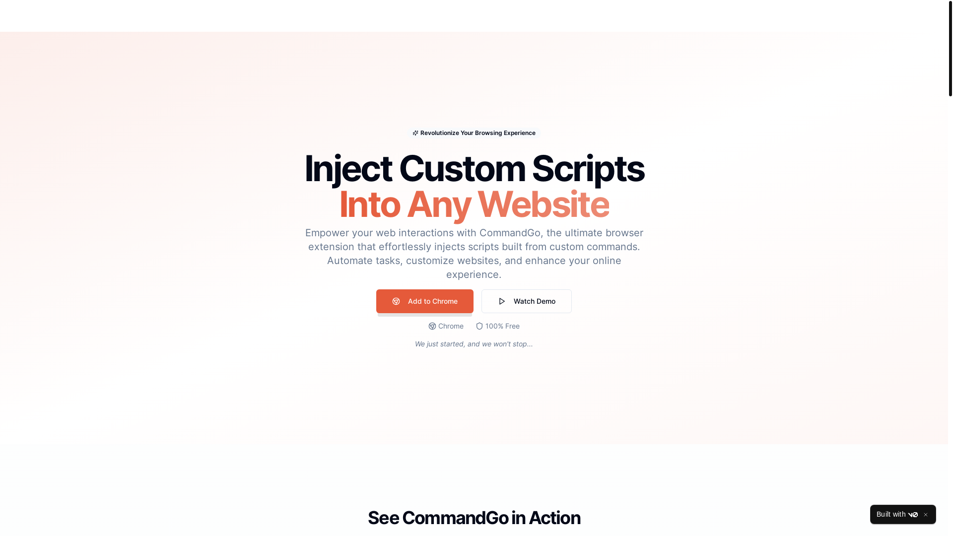 website screenshot of https://commandgo.org/