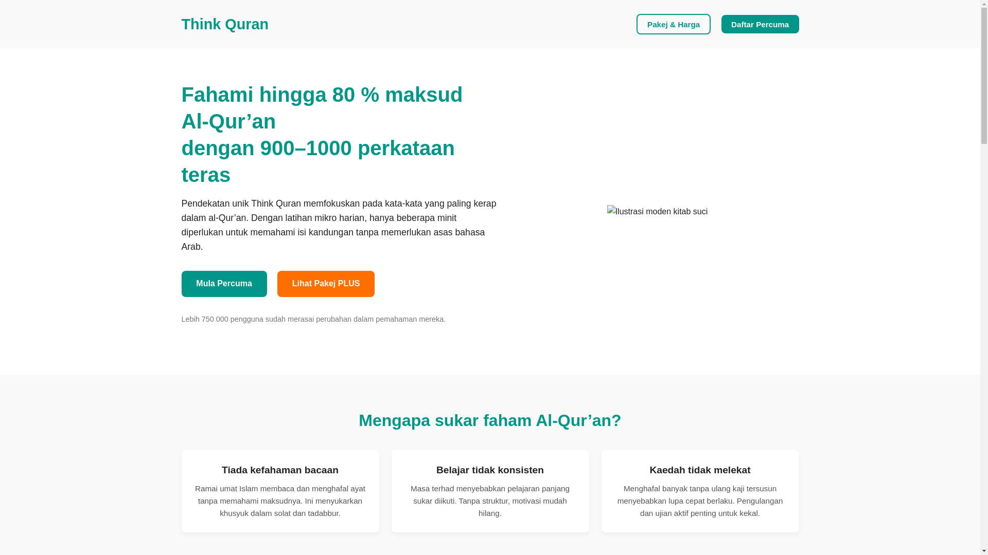 website screenshot of https://thinkquranbiz.pages.dev/