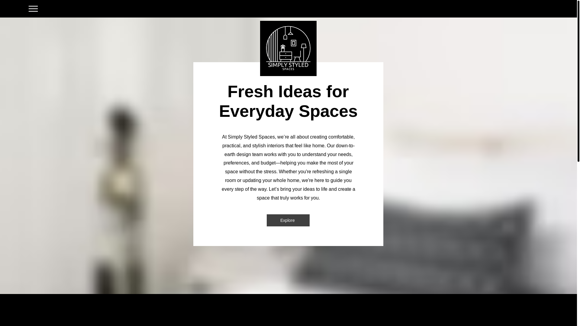 website screenshot of https://simplystyledspaces.biz/
