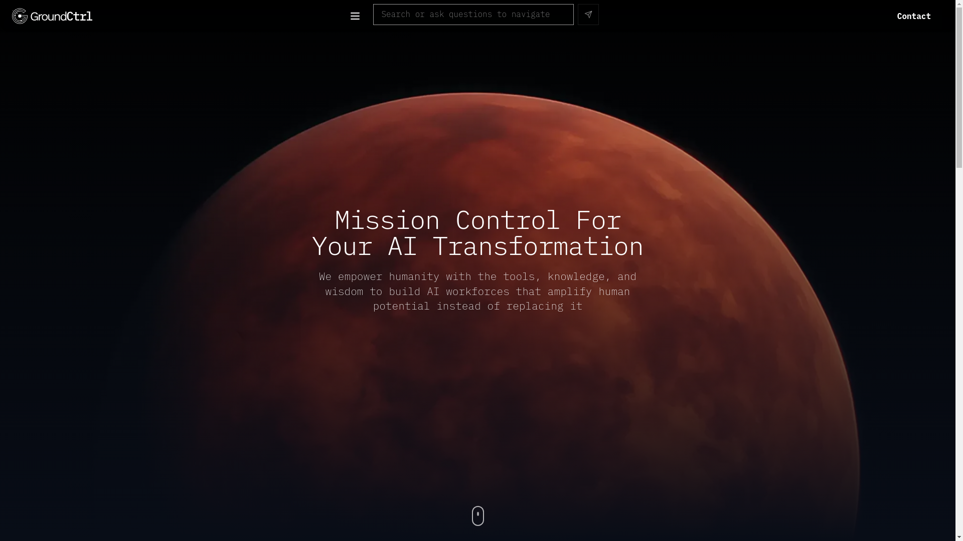 website screenshot of https://groundctrl.shop/