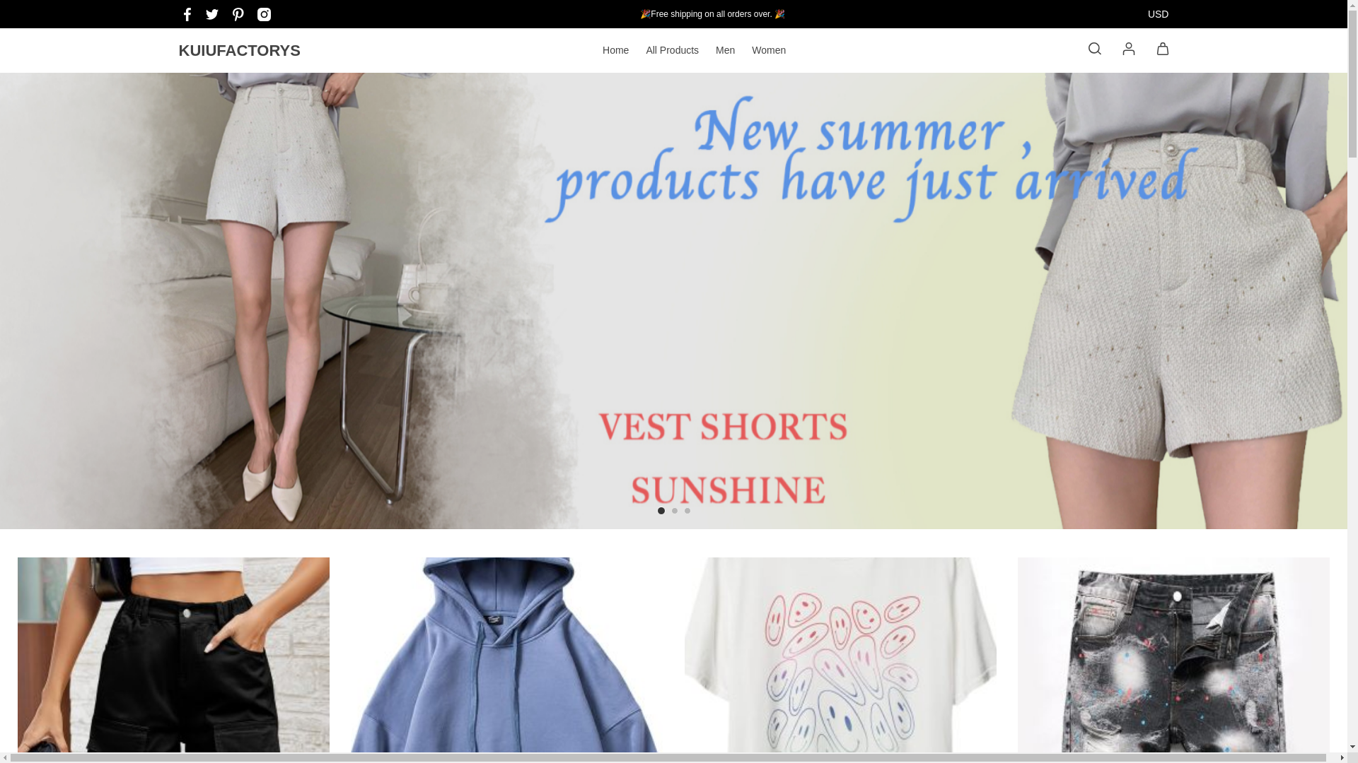 website screenshot of https://kuiufactorys.shop/