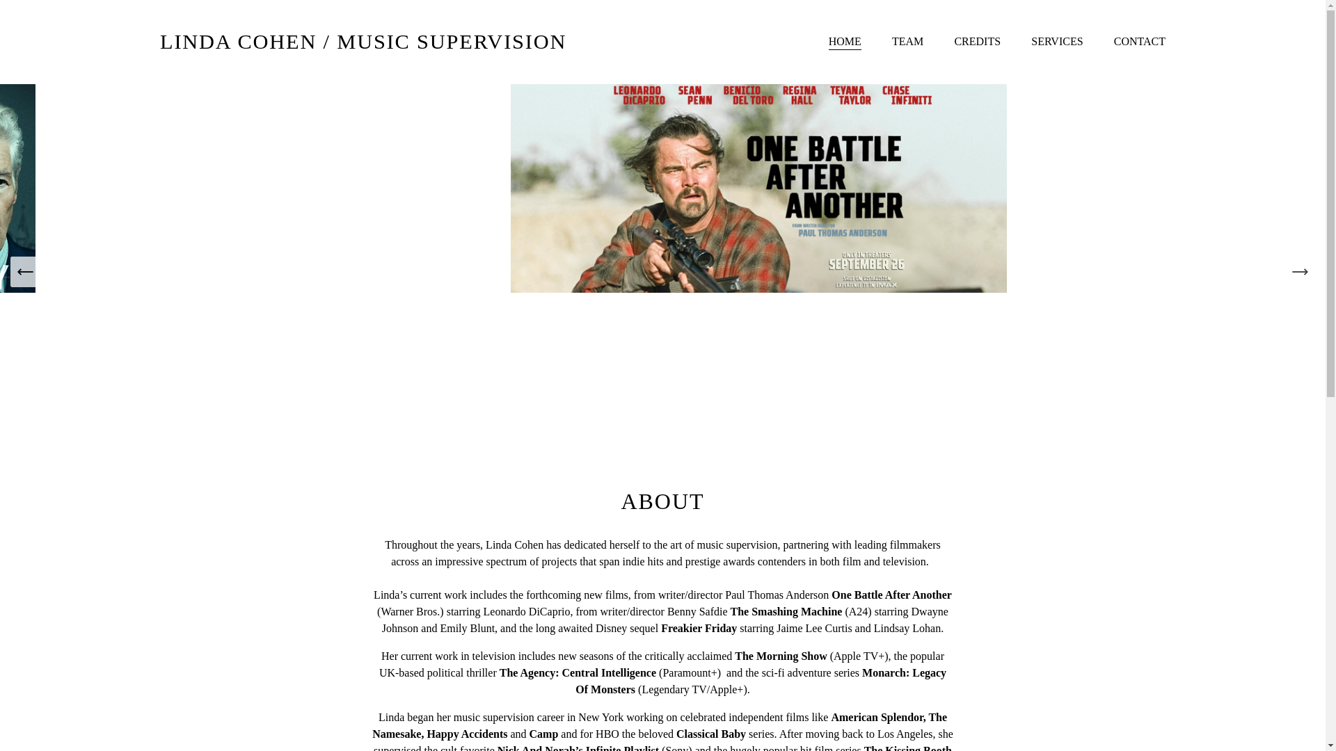 website screenshot of https://lindacohenmusicsupervisor.com/