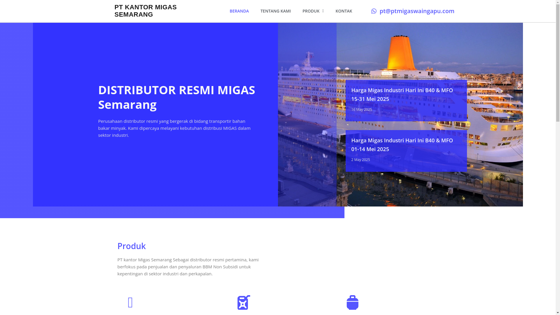 website screenshot of https://ptmigassemarang.id/