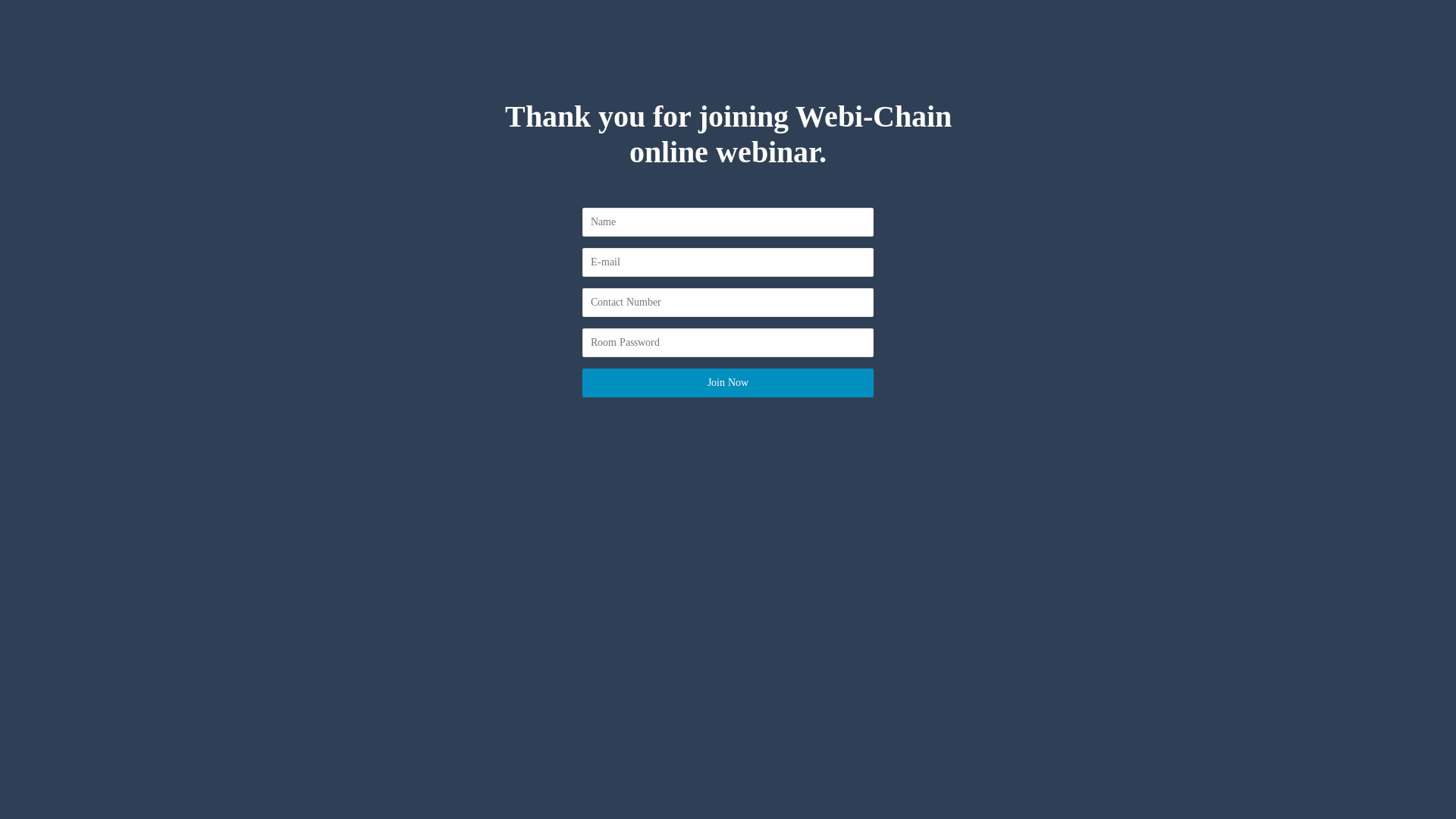 website screenshot of https://webi-chain.com/